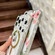 iPhone 14 Plus Dual-side Laminating IMD MagSafe Phone Case - Black and White Daisy