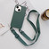 iPhone 14 Plus Elastic Silicone Lanyard Case - Dark Green