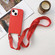 iPhone 14 Plus Elastic Silicone Lanyard Case - Red