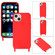 iPhone 14 Plus Elastic Silicone Lanyard Case - Red