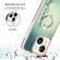iPhone 14 Plus Electroplating Dual-side IMD Phone Case with Ring Holder - Smile