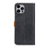 iPhone 14 Plus European Floral Embossed Copper Buckle Horizontal Flip PU Leather Phone Case - Black