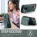 iPhone 14 Plus Fierre Shann Oil Wax Cow Leather Card Holder Back Phone Case - Green