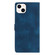 iPhone 14 Plus Flower Butterfly Embossing Pattern Leather Phone Case - Blue