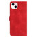 iPhone 14 Plus Flower Butterfly Embossing Pattern Leather Phone Case - Red