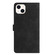 iPhone 14 Plus Flower Embossing Pattern Leather Phone Case - Black