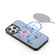 iPhone 14 Plus Flower Multi-functional Crossbody Zipper Wallet MagSafe Leather Phone Case - Blue