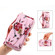 iPhone 14 Plus Flower Multi-functional Crossbody Zipper Wallet MagSafe Leather Phone Case - Pink