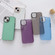 iPhone 14 Plus Glossy Metal Lens Frame PC Phone Case - Blue
