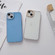 iPhone 14 Plus Glossy Metal Lens Frame PC Phone Case - Blue