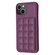 iPhone 14 Plus Grid Card Slot Holder Phone Case - Dark Purple