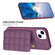 iPhone 14 Plus Grid Card Slot Holder Phone Case - Dark Purple