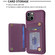 iPhone 14 Plus Grid Card Slot Holder Phone Case - Dark Purple
