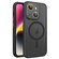 iPhone 14 Plus Hardware Side Cooling Skin Feel Frosted MagSafe Magnetic Phone Case with Lens Film - Black