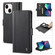 iPhone 14 Plus LC.IMEEKE Magnetic Buckle Leather Phone Case - Black