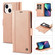 iPhone 14 Plus LC.IMEEKE Magnetic Buckle Leather Phone Case - Rose Gold