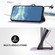 iPhone 14 Plus Line Pattern Skin Feel Leather Phone Case - Light Purple