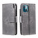 iPhone 14 Plus Litchi Texture 9 Card Tri-Fold Wallets Leather Phone Case - Grey