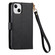 iPhone 14 Plus Love Zipper Lanyard Leather Phone Case - Black