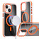 iPhone 14 Plus Magsafe Dual-Color Transparent Black Full Coverage Phone Case - Orange