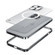 iPhone 14 Plus MagSafe Magnetic Metal Frame Frosted Phone Case - Silver