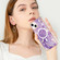 iPhone 14 Plus Marble Pattern Dual-side IMD Magsafe TPU Phone Case - Purple 002