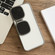 iPhone 14 Plus Metal Sunglasses Holder TPU + PC Phone Case - Grey
