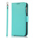 iPhone 14 Plus Microfiber Zipper Leather Phone Case - Mint Green