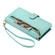 iPhone 14 Plus Nine Card-slot Zipper Wallet Bag Leather Phone Case - Mint Green