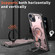 iPhone 14 Plus PC Hybrid TPU Armor MagSafe Ring Holder Phone Case - Rose Gold