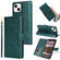 iPhone 14 Plus Peony Flowers Imprint Leather Phone Case - Green