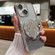 iPhone 14 Plus Plated Mirror Holder Gradient Glitter MagSafe Phone Case - Gray
