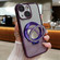 iPhone 14 Plus Plated Mirror Holder Gradient Glitter MagSafe Phone Case - Purple