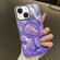 iPhone 14 Plus Plating Gradient Glacier Texture MagSafe Phone Case - Purple