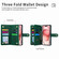 iPhone 14 Plus POLA Love Multi-Card Slots Zipper Wallet Leather Phone Case - Dark Green