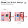 iPhone 14 Plus POLA Love Multi-Card Slots Zipper Wallet Leather Phone Case - Pink
