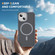 iPhone 14 Plus Rainbow Series Skin Feel MagSafe Lens Holder Phone Case - Grey