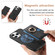 iPhone 14 Plus Retro Cross Leather Ring Side Insert Card Bag MagSafe Phone Case - Black