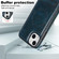 iPhone 14 Plus Retro Leather Invisible Stand MagSafe Phone Case - Blue