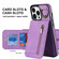 iPhone 14 Plus Retro Ring and Zipper RFID Card Slot Phone Case - Purple