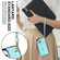 iPhone 14 Plus RFID Card Slot Phone Case with Long Lanyard - Mint Green