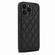 iPhone 14 Plus Rhombic Texture Phone Case with Dual Lanyard - Black
