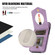 iPhone 14 Plus Rhombic Texture RFID Phone Case with Lanyard & Mirror - Purple