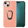 iPhone 14 Plus Ring Holder Honeycomb PU Phone Case - Pink