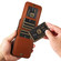 iPhone 14 Plus Ring Multifunctional Vertical Flip Wallet Back Cover Leather Phone Case - Brown
