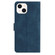 iPhone 14 Plus Seven Butterflies Embossed Leather Phone Case - Blue