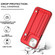 iPhone 14 Plus Shockproof Leather Phone Case with Wrist Strap - Red