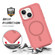 iPhone 14 Plus Shockproof MagSafe Armor PC Hybrid TPU Phone Case - Dark Pink+Maroon
