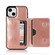 iPhone 14 Plus Shockproof PU + TPU Phone Case - Rose Gold