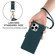 iPhone 14 Plus Side Buckle RFID Anti-theft Leather Phone Case - Green